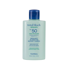 Total Block Repelente Bloqueador Solar SPF 50 de 120 g