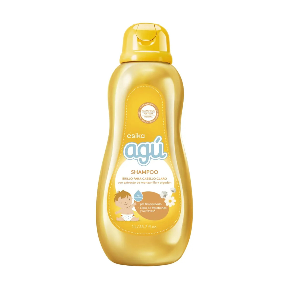 Shampoo Agú Brillo Manzanilla y Algodón 1000 ml