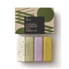 Jabones Ekos en barra Cremosos y exfoliantes Caja x 4