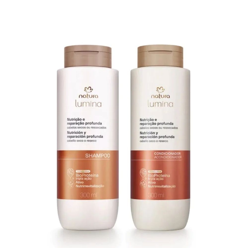 Shampoo y Acondicionador Nutrición y Reparación Profunda Lumina 300ml